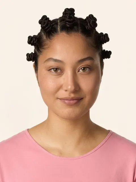 Bantu Knots example on a model