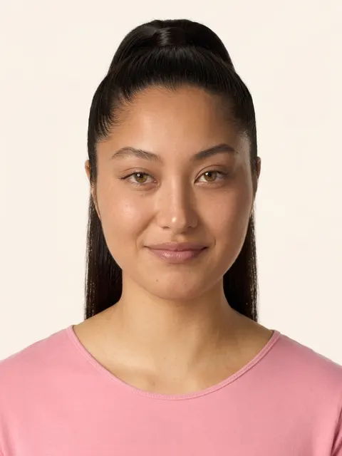 High Ponytail example on a model