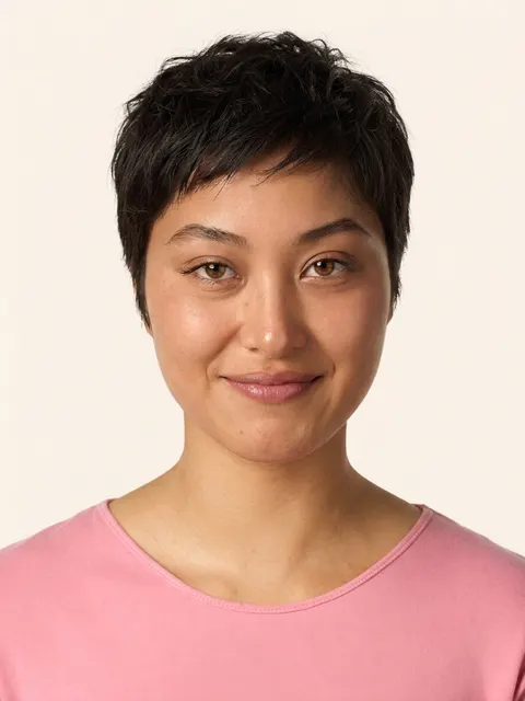 Pixie Cut example on a model