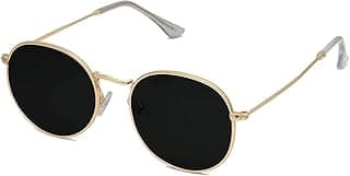 SOJOSSmall Round Polarized Sunglasses for Women Men Classic Vintage Retro Shades UV400 SJ1014
