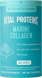 Vital Proteins Marine Collagen Peptides Powder Supplement for Skin Hair Nail Joint - Hydrolyzed Collagen - 12g per Serving - 7.8 oz Canister